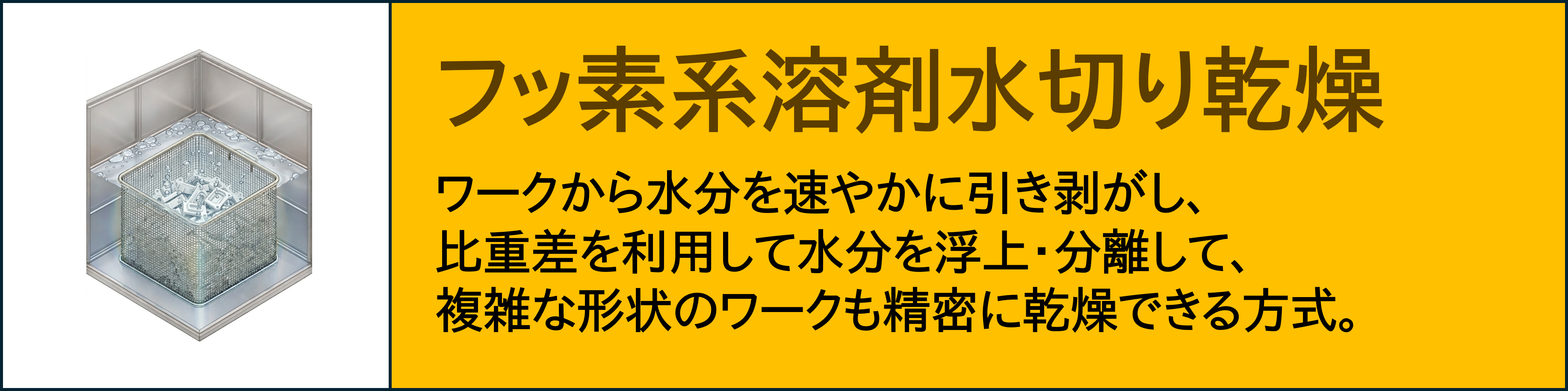 フッ素系溶剤水切り乾燥