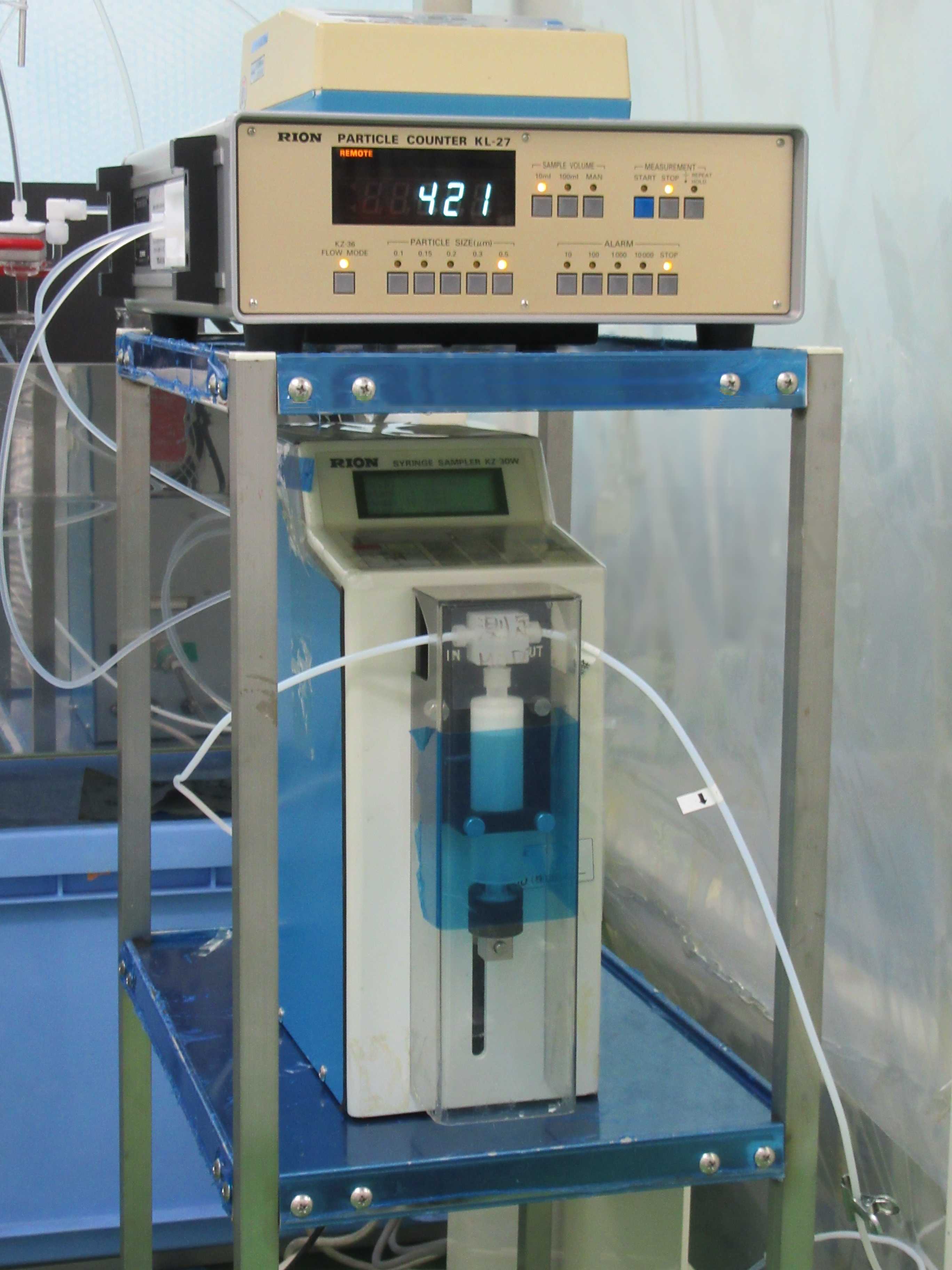 【実験室】洗浄評価方法（測定器）の紹介　液中パーティクルカウンター（ＬＰＣ）