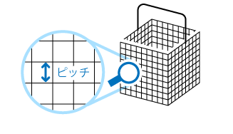 網目のピッチ